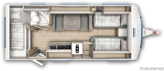 Caravana FENDT Bianco Activ 550 KMG Modell 2026 / 2000 kg / Pin