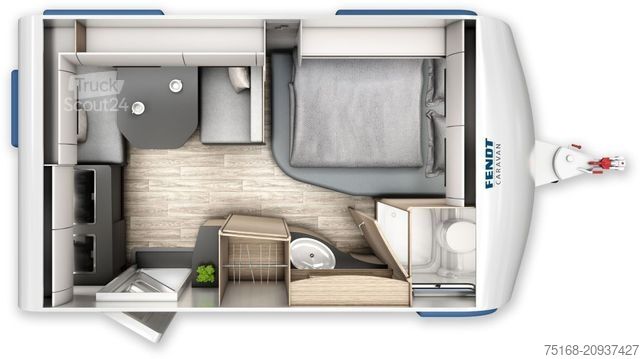 Caravan FENDT Apero Activ 390 FH Modell 2026 / 1700 kg / Brent