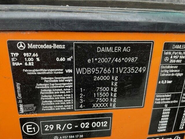 Vuilniswagen Mercedes-Benz 2633 6x2 Econic Zöller Medium X2/Kombischüttung