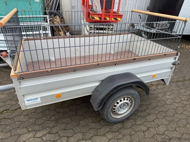 Autotrailer Boeckmann Tieflader Alu, 2100 x 1100 x 370 mm, 600 kg, Laubgitter