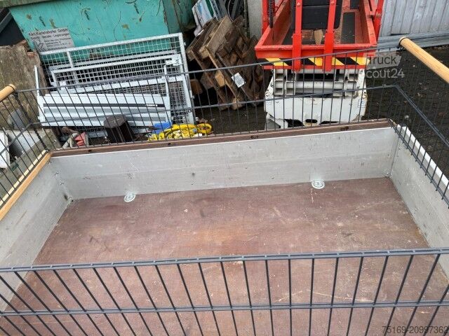 Autotrailer Boeckmann Tieflader Alu, 2100 x 1100 x 370 mm, 600 kg, Laubgitter