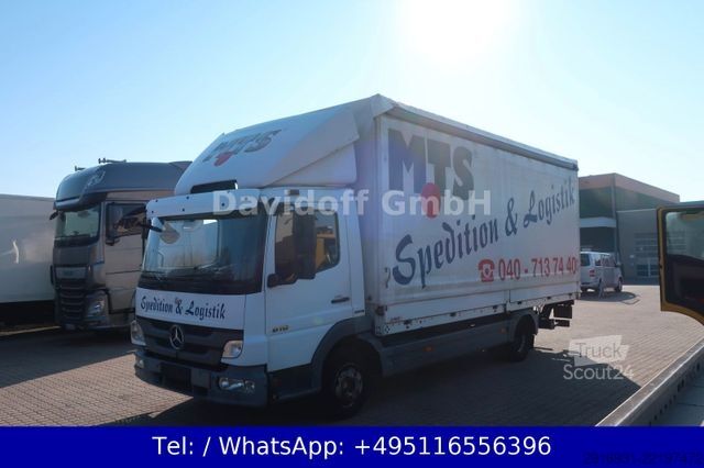 Transportador con plataforma y toldo MERCEDES-BENZ Atego 818 1.Hand / Ladeboardwand Nr.1032