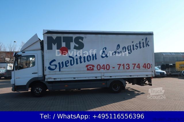Transportador con plataforma y toldo MERCEDES-BENZ Atego 818 1.Hand / Ladeboardwand Nr.1032