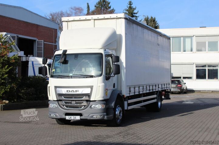 Camion plateau avec bâche Daf LF 280 E6 Pritsche-Plane LDW LBW 299.960 Km