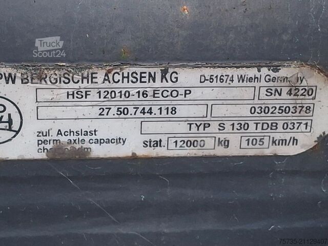 Asse per macchine da costruzione BPW HSF 12010-16 ECO-P