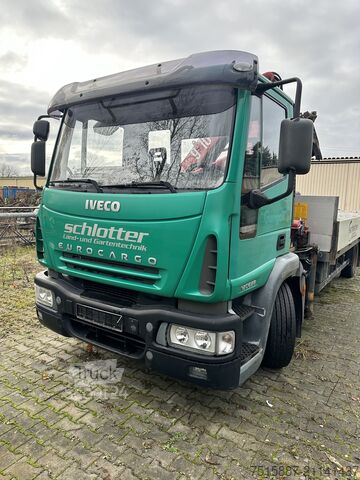 Camion cu platformă (deschisă) și macara IVECO ML120E28/FP