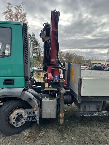 Camion cu platformă (deschisă) și macara IVECO ML120E28/FP