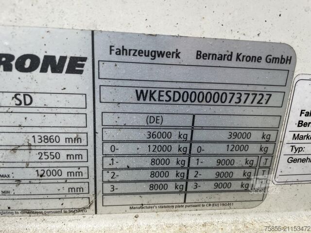 Volumetransport Krone Mega Volume / BPW Axles / Discbrakes / German T...