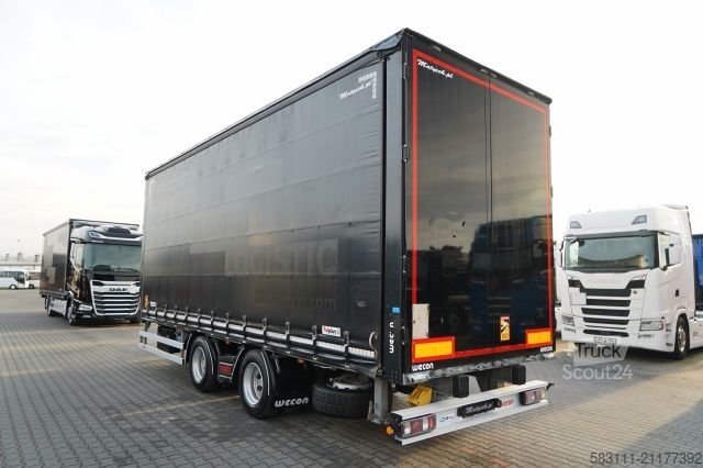 Remorque ouverte avec bâche WECON PRZYCZEPA - 7,7 M / TANDEM / PRZEJAZDOWA  / SAF