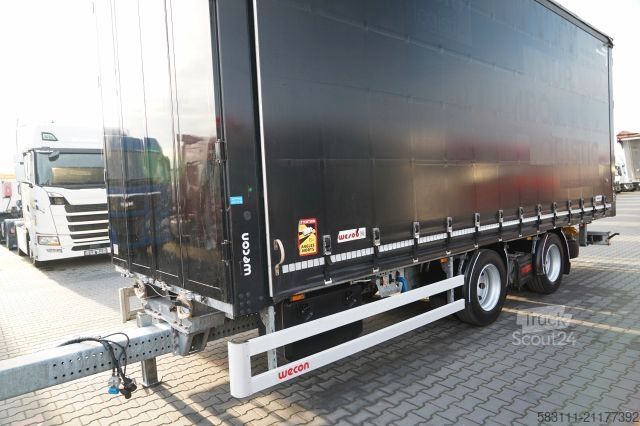 Remorque ouverte avec bâche WECON PRZYCZEPA - 7,7 M / TANDEM / PRZEJAZDOWA  / SAF