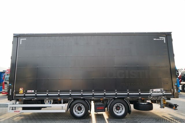 Remorque ouverte avec bâche WECON PRZYCZEPA - 7,7 M / TANDEM / PRZEJAZDOWA  / SAF