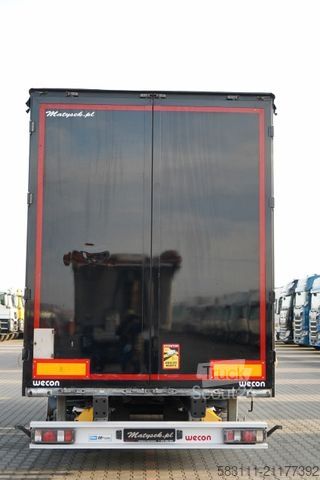 Remorque ouverte avec bâche WECON PRZYCZEPA - 7,7 M / TANDEM / PRZEJAZDOWA  / SAF