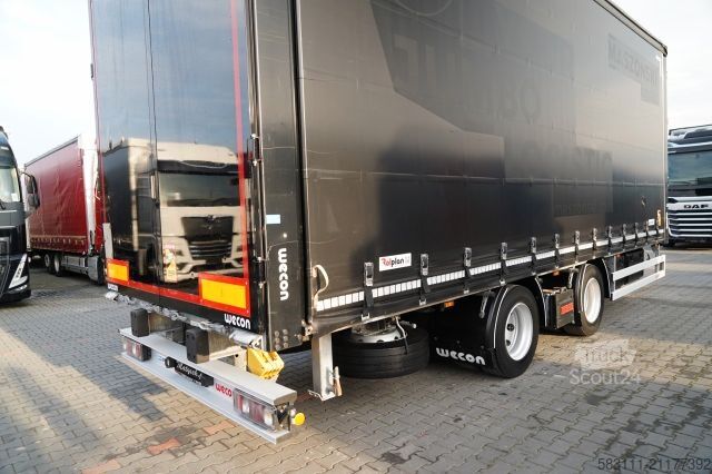 Remorque ouverte avec bâche WECON PRZYCZEPA - 7,7 M / TANDEM / PRZEJAZDOWA  / SAF
