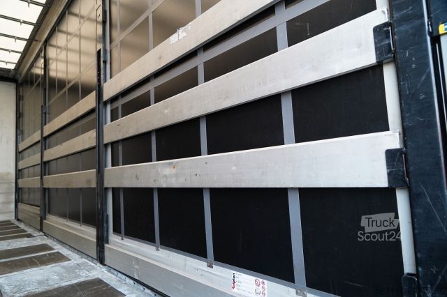 Remorque ouverte avec bâche WECON PRZYCZEPA - 7,7 M / TANDEM / PRZEJAZDOWA  / SAF