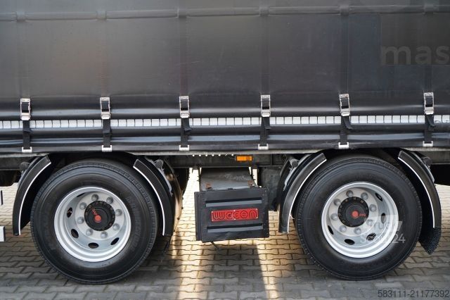 Remorque ouverte avec bâche WECON PRZYCZEPA - 7,7 M / TANDEM / PRZEJAZDOWA  / SAF