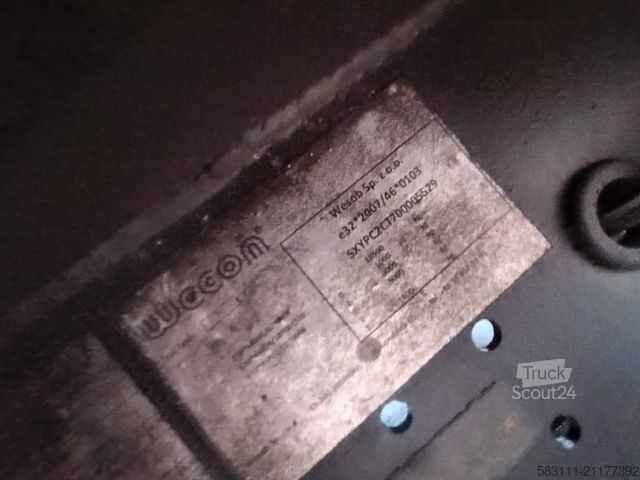 Remorque ouverte avec bâche WECON PRZYCZEPA - 7,7 M / TANDEM / PRZEJAZDOWA  / SAF