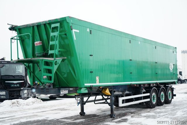 Semi-remorque benne WIELTON GRAS / WYWROTKA / 54 M3 / ALUMINIOWA /  O? PODNO