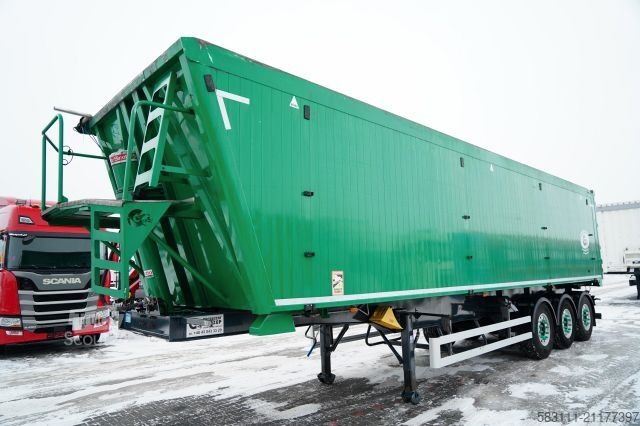 Semi-remorque benne WIELTON GRAS / WYWROTKA / 54 M3 / ALUMINIOWA /  O? PODNO