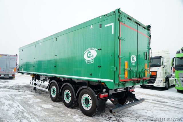 Semi-remorque benne WIELTON GRAS / WYWROTKA / 54 M3 / ALUMINIOWA /  O? PODNO