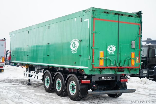 Semi-remorque benne WIELTON GRAS / WYWROTKA / 54 M3 / ALUMINIOWA /  O? PODNO