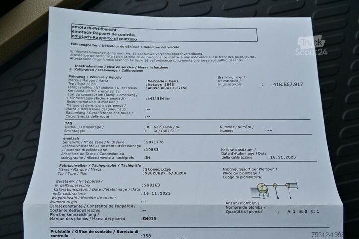 LKW mit Pritsche & Plane Mercedes-Benz Actros 1843 4x2 Retarder AHK LBW 2,80m Navi