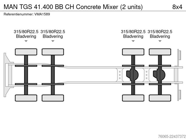Liquidificador MAN TGS 41.400 BB CH Concrete Mixer (2 units)