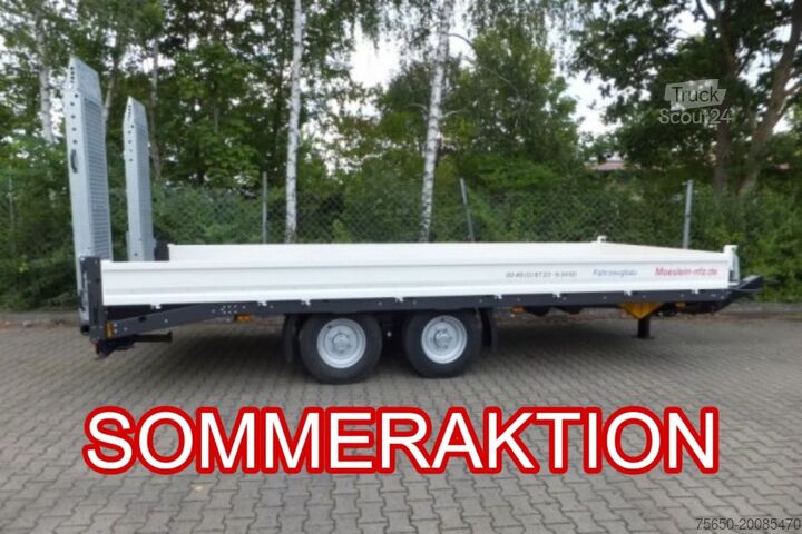 Ρυμουλκούμενο χαμηλού φορτίου Möslein TTT 13 6,2 BR Weiß  Neuer 13 t GG Tandemtieflader mit Breiten Rampen