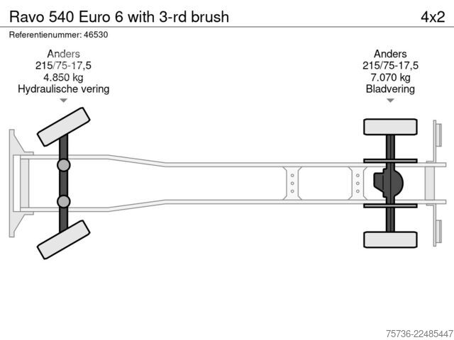 Măturătoare stradală Ravo 540 Euro 6 with 3-rd brush