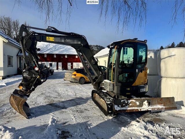 Minibagger Volvo ECR58D Crawler Excavator – Rototilt – 2 Buckets –