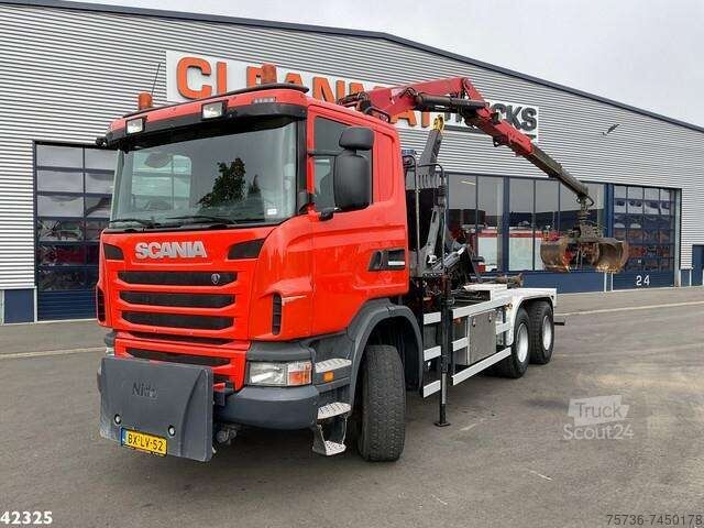 Scania G 400 6x6 HMF 16 ton/meter Z kraan Full steel