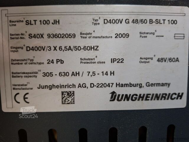 Gabelstapler Jungheinrich Ladegerät D400V G 48/60 B-SLT 100 Baureihe SLT 100 JH