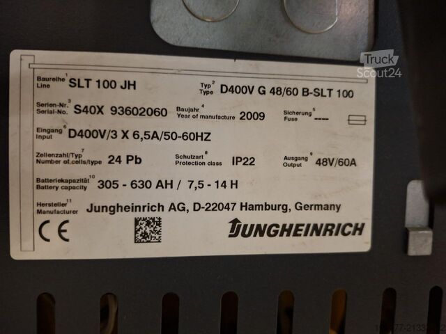 Gabelstapler Jungheinrich Ladegerät D400V G 48/60 B-SLT 100 Baureihe SLT 100 JH