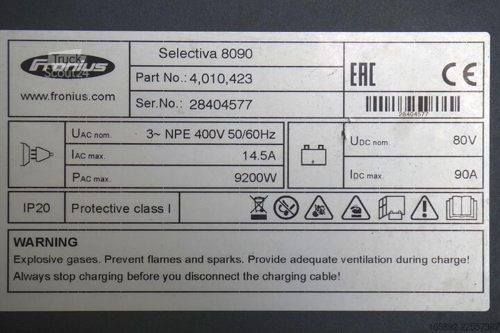 Heftruckaccu FRONIUS Selectiva 8090 80V/90A EUW