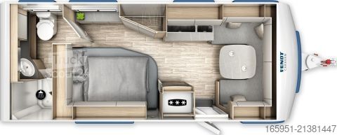 Wohnwagen Fendt Bianco Activ 550 SD 2000kg Heckbad mit Dusche