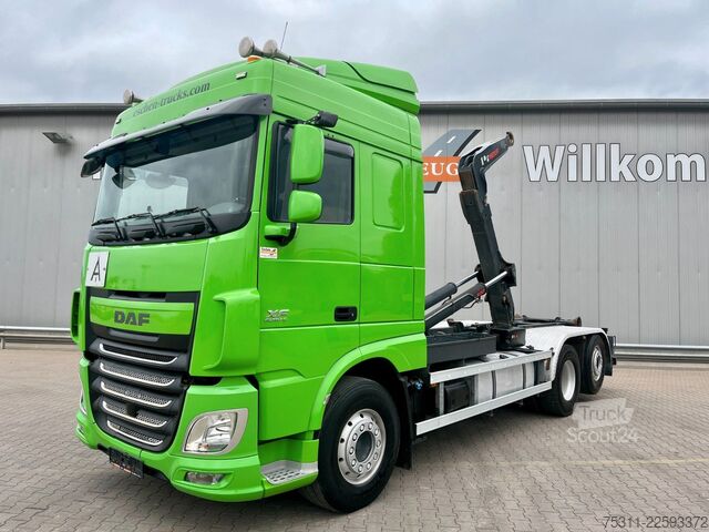 Kanca kasalı yük kamyonu (roll-off) DAF XF 460 6x2-4 | HIAB XR21Z59*Schub/Knick*Retarder
