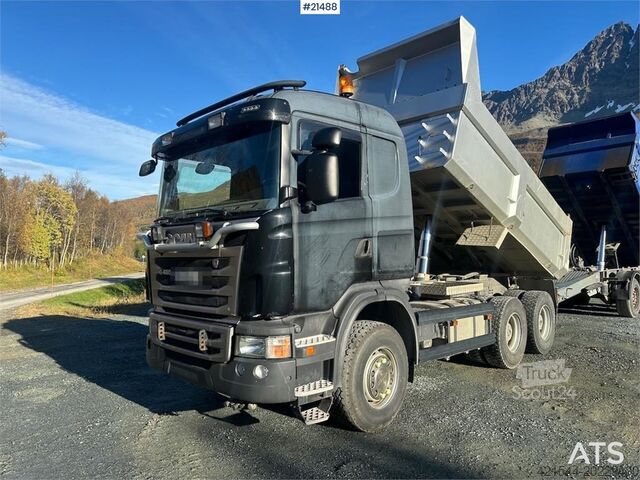 Самосвал Scania G480 6x4 snow rigged tipper truck w/ two sets of t