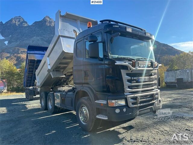 Самосвал Scania G480 6x4 snow rigged tipper truck w/ two sets of t