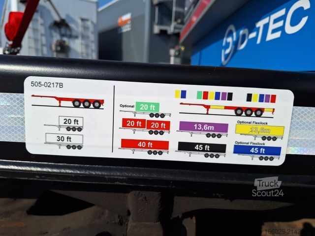 Wissellaadbak oplegger D-TEC Containerchassis Flexitrailer SOFORT VERÜGBAR