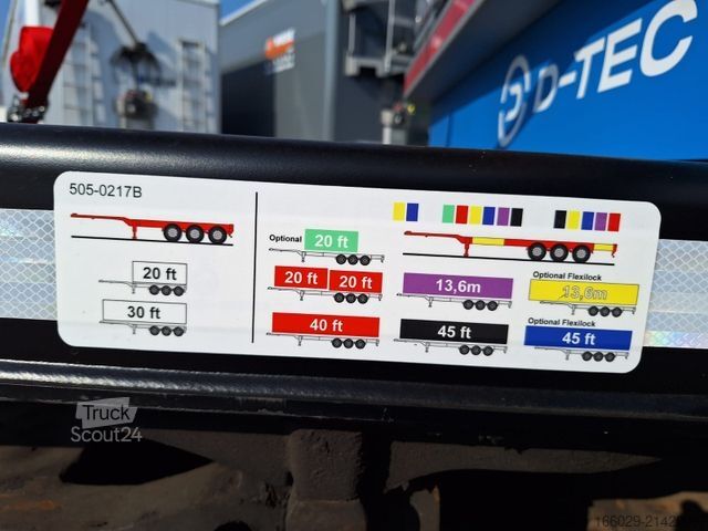 Wissellaadbak oplegger D-TEC Containerchassis Flexitrailer SOFORT VERÜGBAR