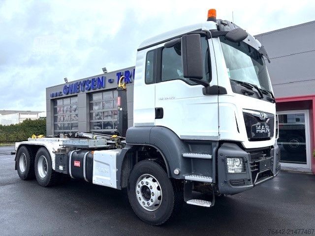 Camion benne à bras amovible MAN TGS 33.470BL-6X4-INTARDER-3M90 RADSTAND-AHK-EU6