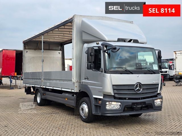 Nákladné auto s plochou korbou a plachtou MERCEDES-BENZ Atego 1221 / Ladebordwand