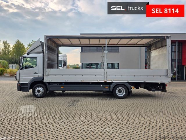 Nákladné auto s plochou korbou a plachtou MERCEDES-BENZ Atego 1221 / Ladebordwand