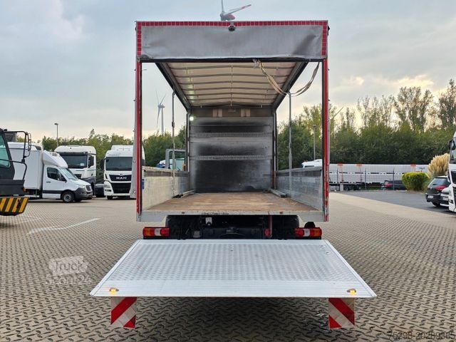 Nákladné auto s plochou korbou a plachtou MERCEDES-BENZ Atego 1221 / Ladebordwand