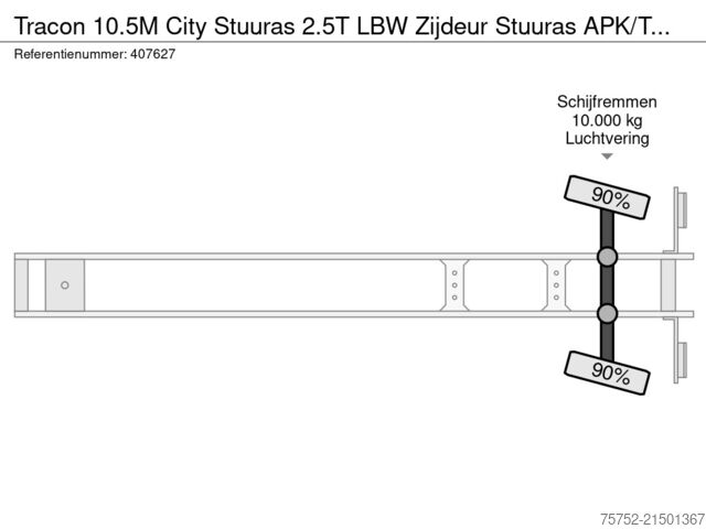 Lagaminas Tracon 10.5M City Stuuras 2.5T LBW Zijdeur Stuuras APK...