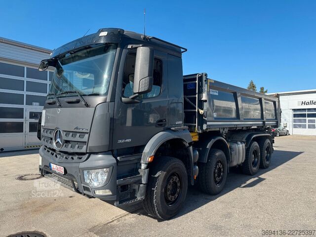 Camion-benne tricar MERCEDES-BENZ Arocs 3246K 8x4 Dautel 3.S.Kipper Bordmatik Anhä