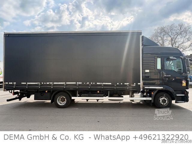Curtain sider van MAN TGL8.220*E6a*AHK*Edscha*Klima*TÜV*Navi*2 Liege*