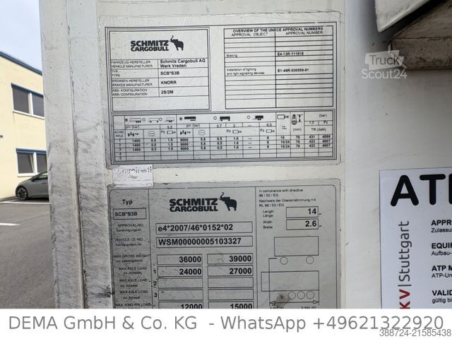 Chladírenský návěs SCHMITZ CARGOBULL SKO24*ATP 2029*Thermoking*Rohrbahnen*TÜV*