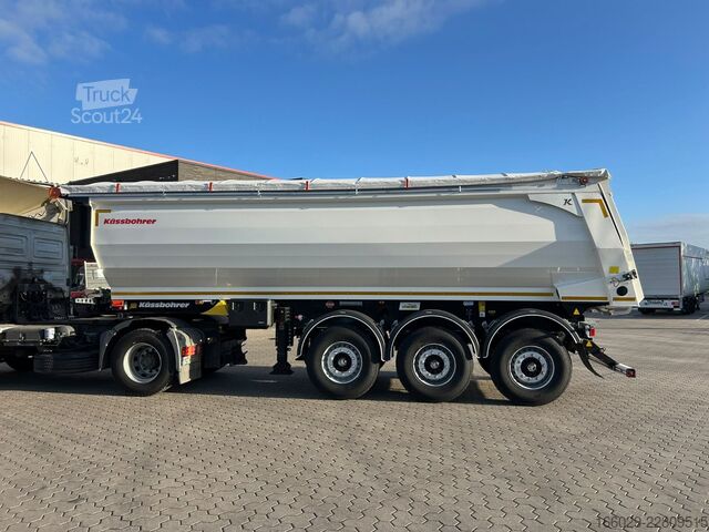 Semirimorchio ribaltabile KÄSSBOHRER SKS.Y 27m³ Stahlmulde Cramaro elektr. Verdeck