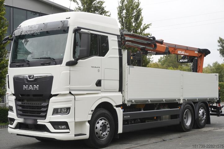 Бортовий із краном MAN TGX 26.470 6x2-4 / 30 tho. km!!! / Atlas