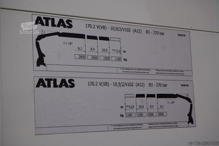 Бортовий із краном MAN TGX 26.470 6x2-4 / 30 tho. km!!! / Atlas